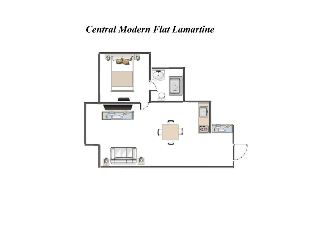 Central Modern Flat Lamartine Nice Extérieur photo
